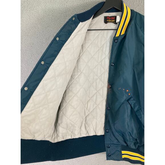 Men's Vintage‎ Bomber Jacket Size 44 Navy Casual Fall Dunbrooke - Picture 12 of 13